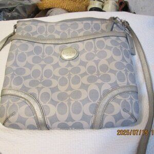 Coach Silver/Light Gray Crossbody Bag